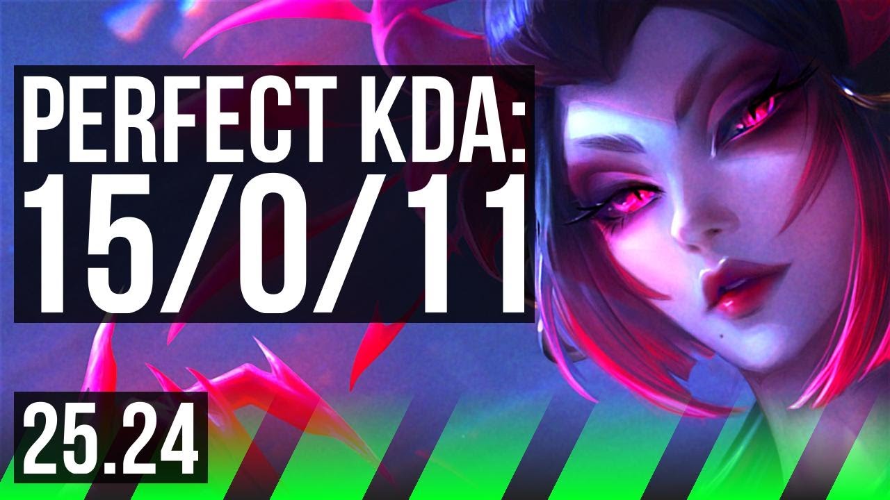 ZYRA vs NIDALEE (JGL) | Perfect KDA: 15/0/11, 57K damage | KR Master | 25.24