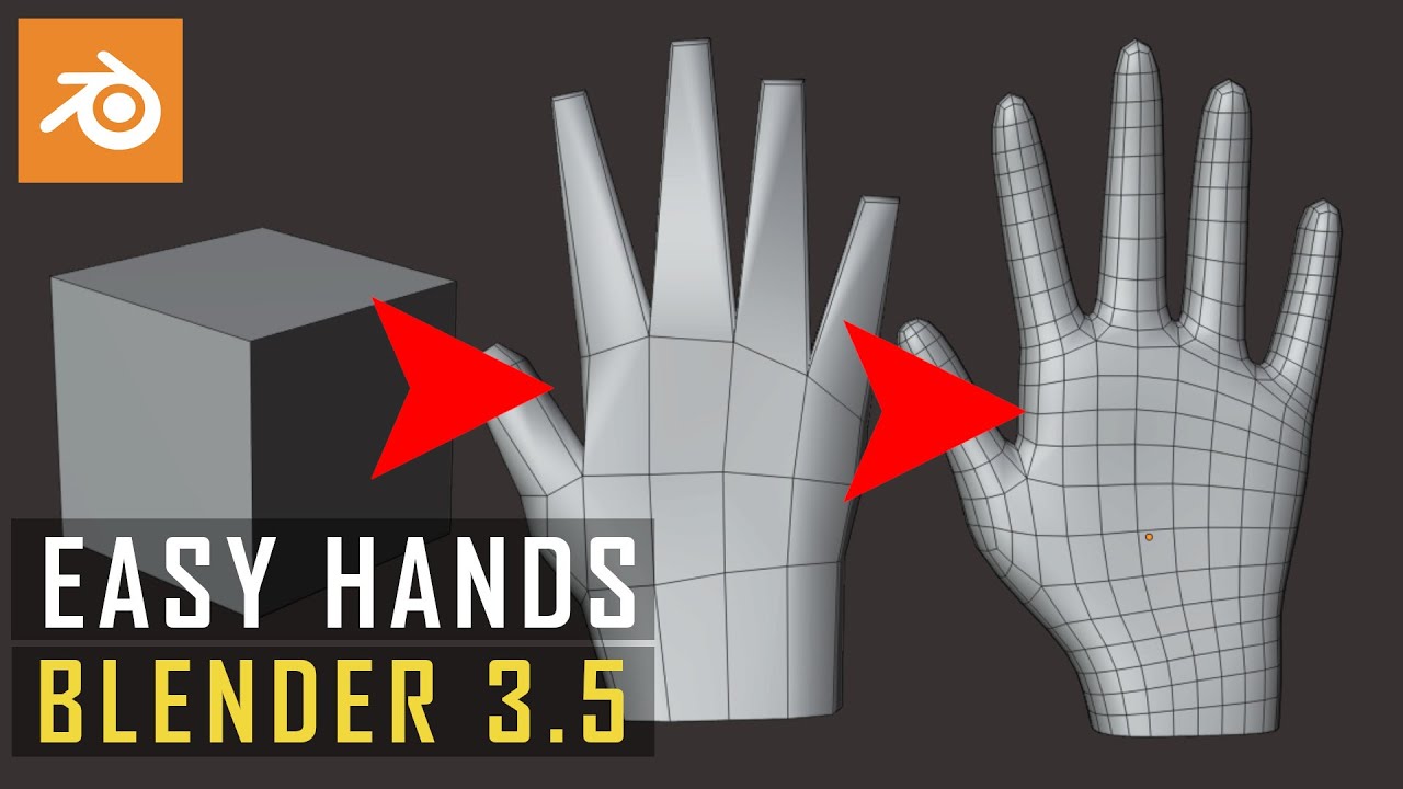 Easy hands. Easiest way to Modeling hand in Blender.