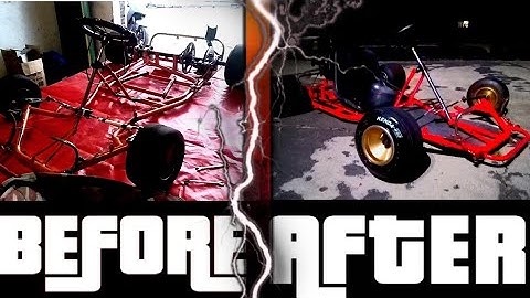 300cc Go Kart Restoration & Rebuild time lapse from frame to a FERRARI Red Working Kart