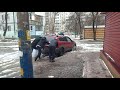 Из-за астраханских коммунальщиков автомобили застревают в ледяном плену НОстровского162 Юго-Восток-3