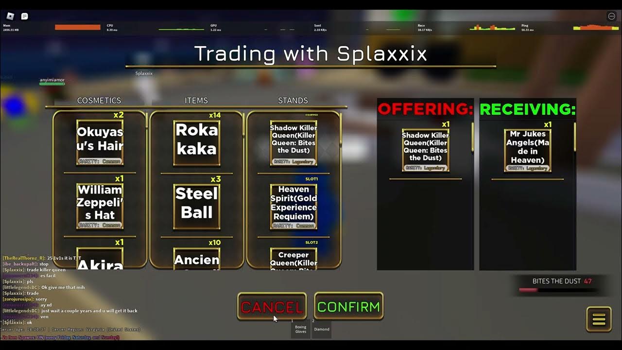 [YBA] Good yba trade YouTube