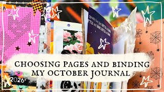 Choosing my Pages and Binding my October Journal!