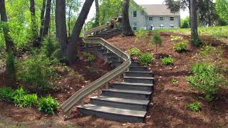 Bruno Outdoor Curved Stair Lift   Installation Time Lapse