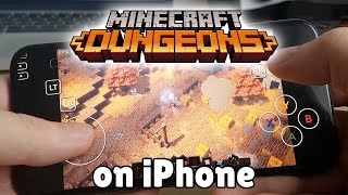 Minecraft Dungeons на iPhone / Тест геймплея