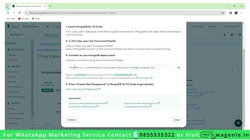 Datastore - Creating Database in Mongo DB and Creating Datastore in Dashboard