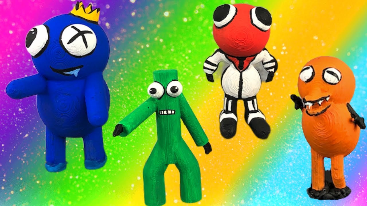 STL file ROBLOX RAINBOW FRIENDS (GREEN, ORANGE, PURPLE, RED, BLUE