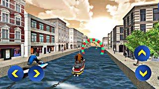 Chained Boat Driving Simulator 3D at Amazing water Lsland screenshot 4
