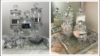 DIY Dollar Tree Glam Apothecary Jars | Glam Cake Stand DIY Dollar Tree Glam Apothecary Jars | Glam Cake Stand