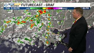 Rain likely today with a few strong storms