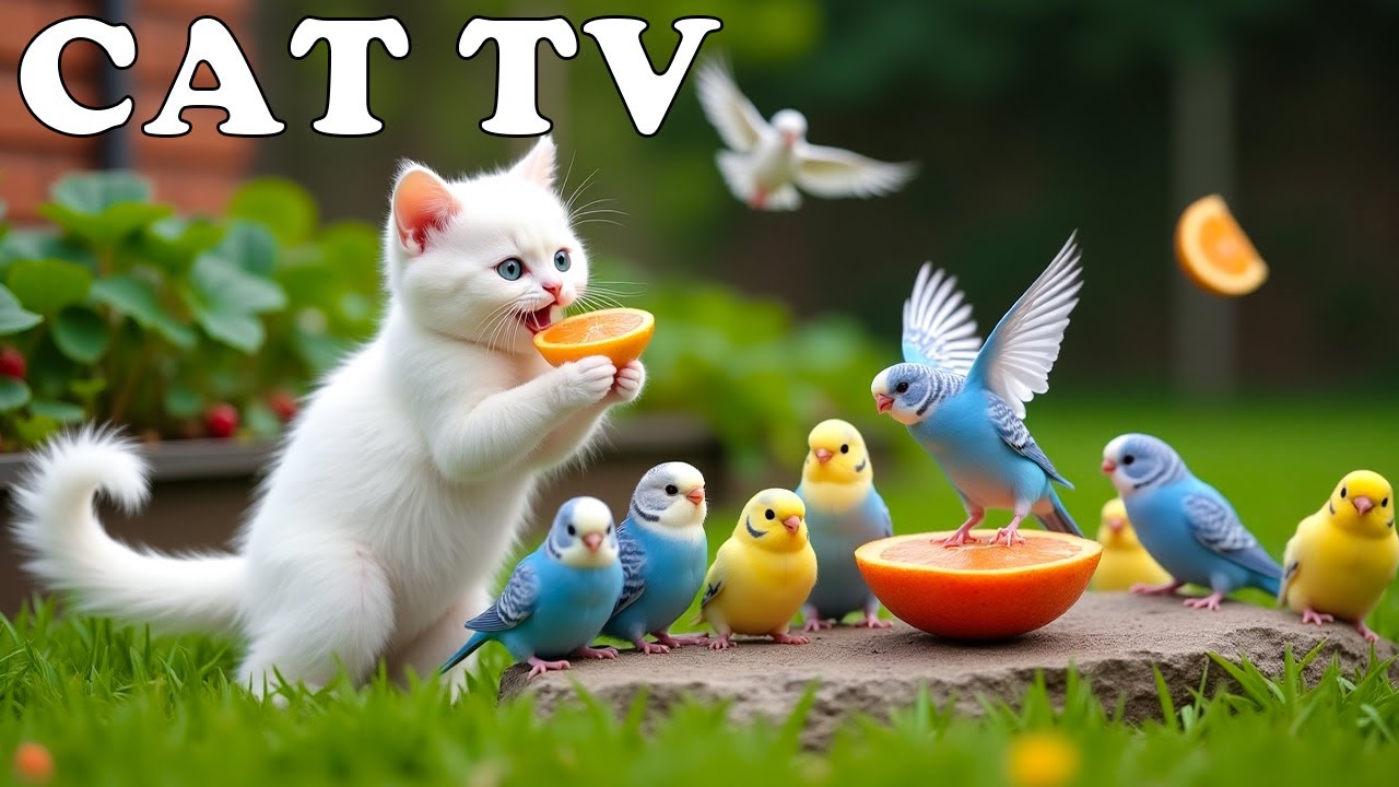4K CAT TV😻 Красивые друзья-птицы в стране чудес🦜 Звуки щебетания птиц развлекают ваших кошек