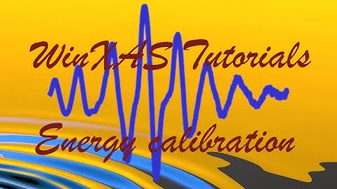 WinXAS Tutorials - calibration and background correction