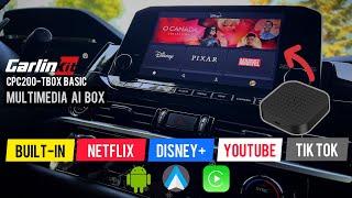 2023 Carlinkit TBox Basic | CarPlay Android Auto | Builtin Netflix Disney+ YouTube TikTok