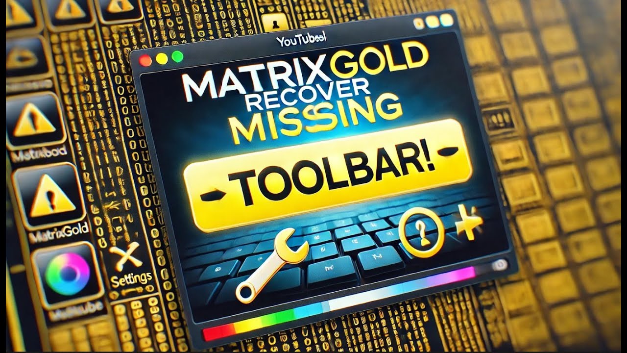 How to Recover the MatrixGold Toolbar | Step-by-Step Tutorial