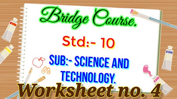 Bridge Course Class 10th Science 1 || Setu Abhyas || Bridge Course Class 10th Science Day 4