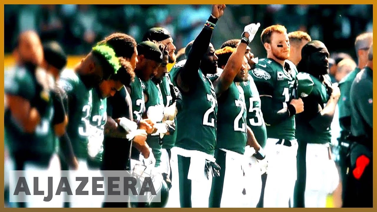 🇺🇸 🏈 ترامب يلغي زيارة فريق فيلادلفيا إيجلز بسبب احتجاجات على النشيد الوطني | الجزيرة الإنجليزية