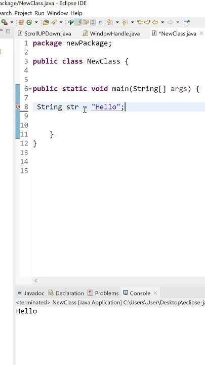 How to create String variable in java #youtubeshorts #shortvideos # ...