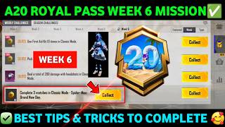 😍A20 WEEK 6 MISSION🔥 | PUBG WEEK 6 MISSION | A20 ROYAL PASS Week 6 Mission | Pubg Mobile c11s31