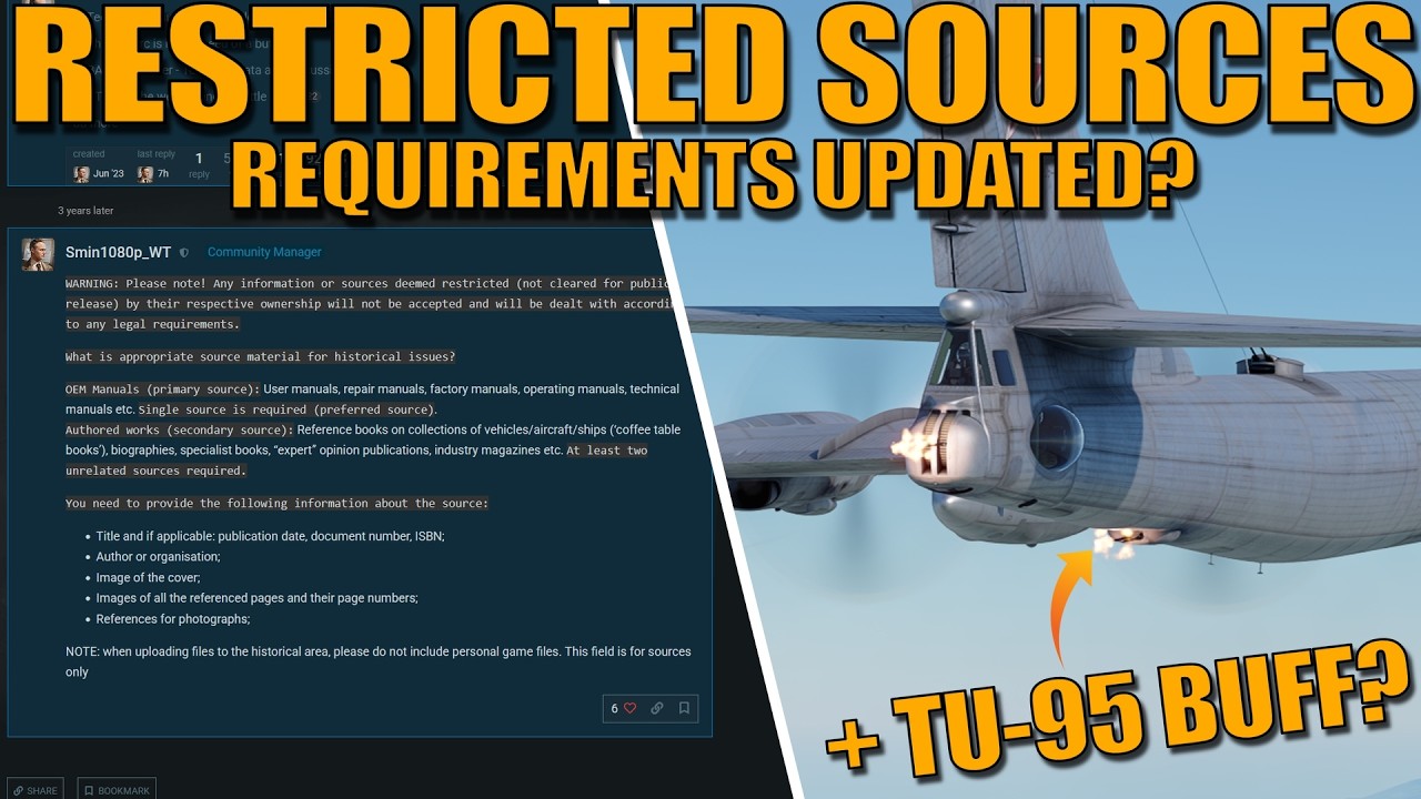 RESTRICTED SOURCES REQUIREMENTS UPDATED? + TU-95 BUFF? ARK ROYAL ...