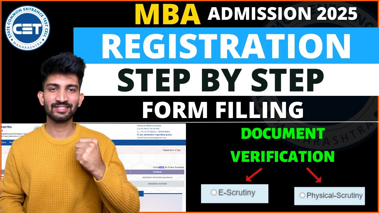 MBA Registration Form Filling Process 2025 | MAH MBA CET 2025 Admission ...