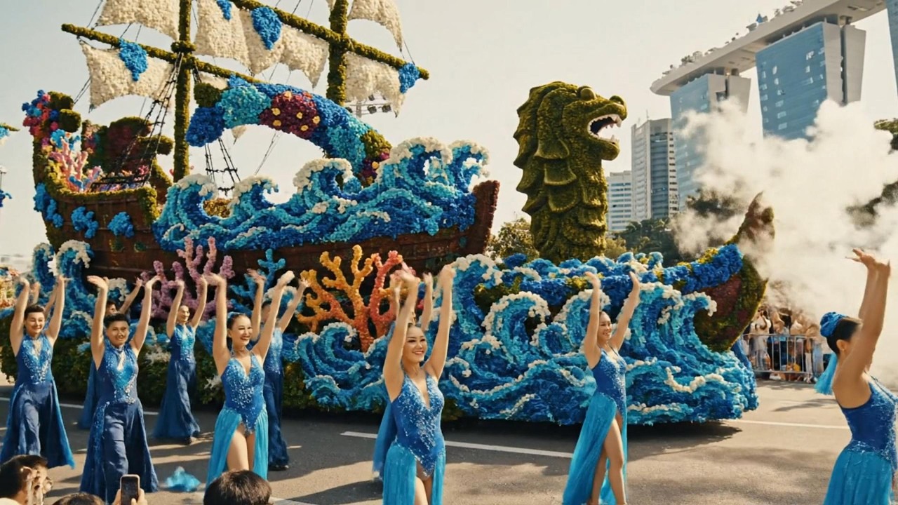Singapore Grand Flower Float Parade 2026  Giant Floral Carnival at Marina Bay