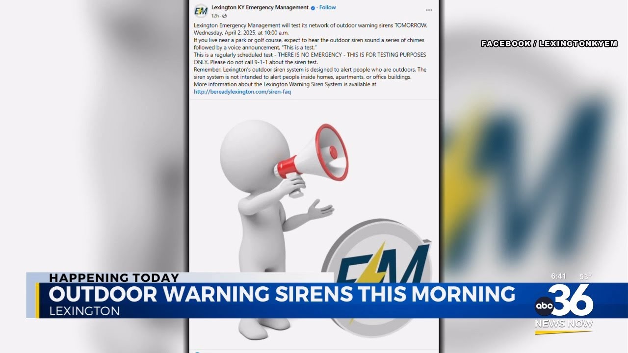 Outdoor warning sirens test - YouTube