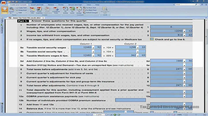 Tax Form 941 - Line 5 - Taxable Social Security Wages - Video