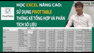 PivotTable trong excel | Hướng dẫn sử dụng PivotTable qua các ví dụ| có file thực hành