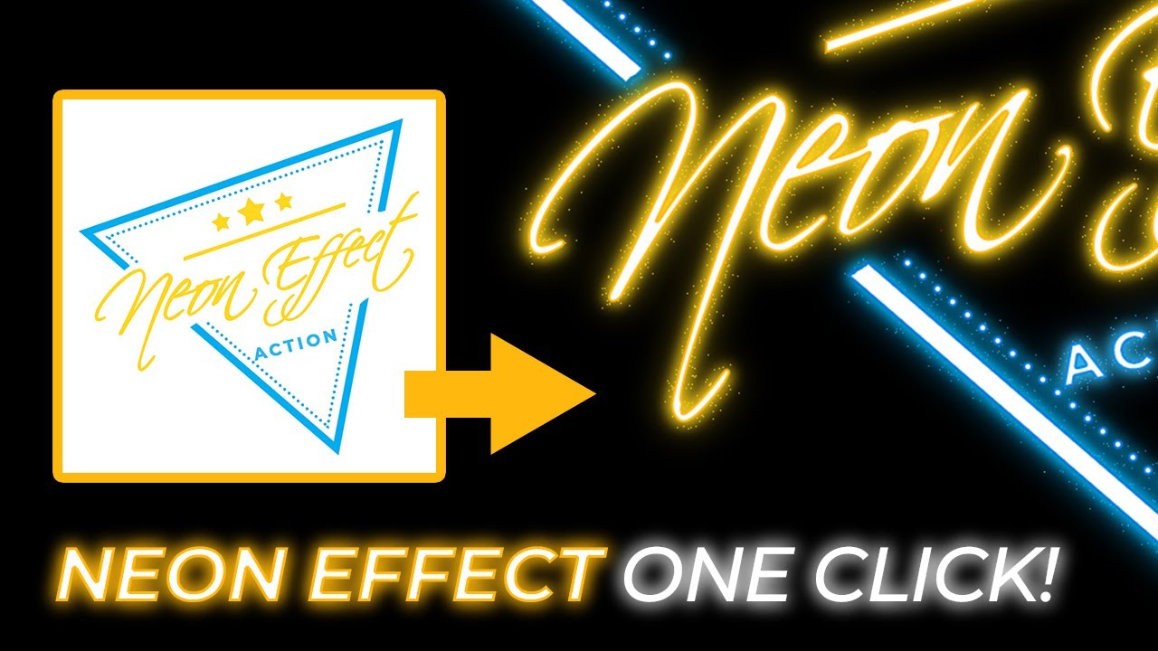 Ultimate one click technique for Neon effect - YouTube