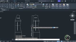 AutoCAD Fashion and Design Vee Dress Pattern drafting for beginners