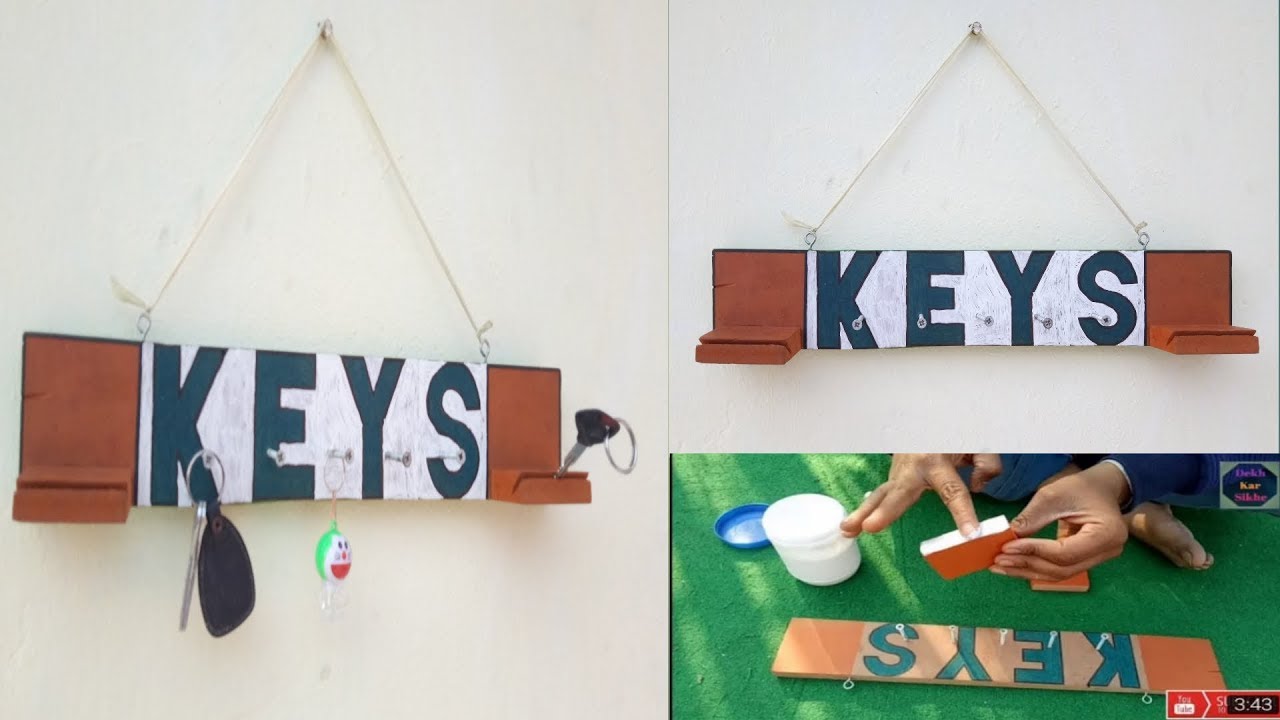 How To Make Waste Material Wooden Key Holder At Home Dekh Kar Sikhe
