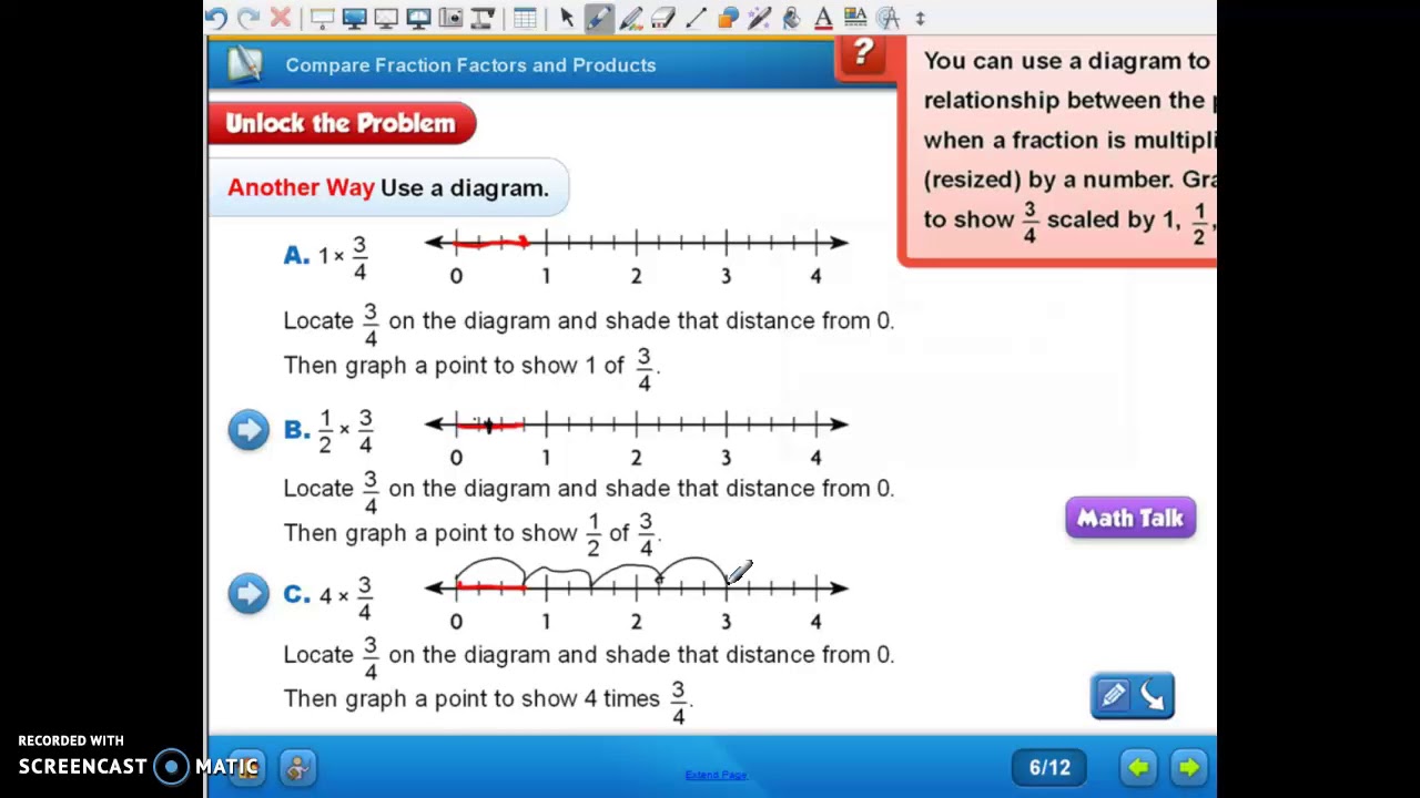 5th Grade Math L 7.5 Compare Fraction Factors and Products - YouTube
