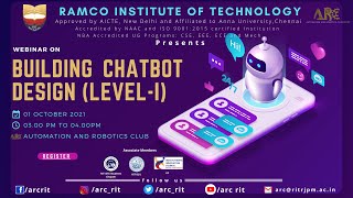 Webinar on Building Chatbot Design Level I ARC 2021