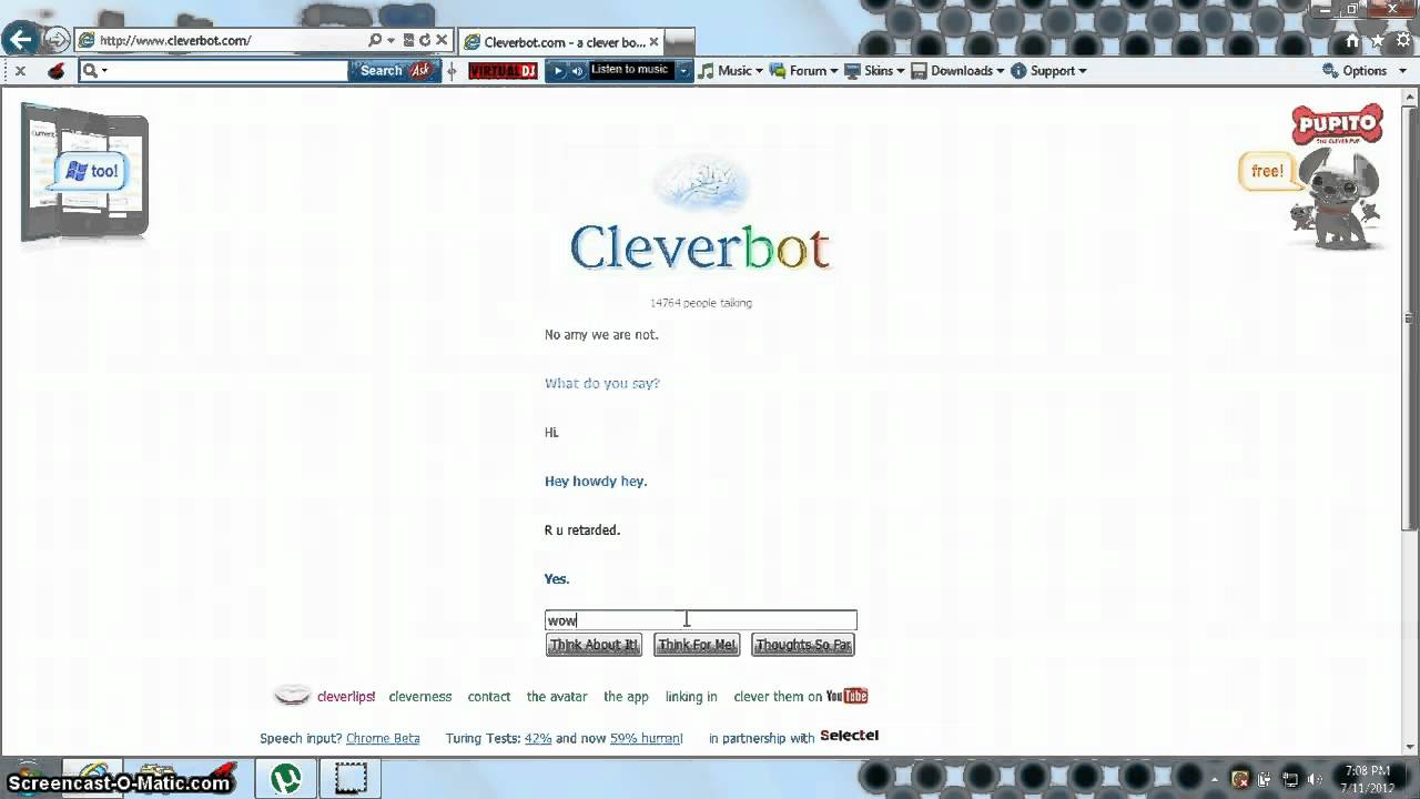 me and amy cleverbot YouTube