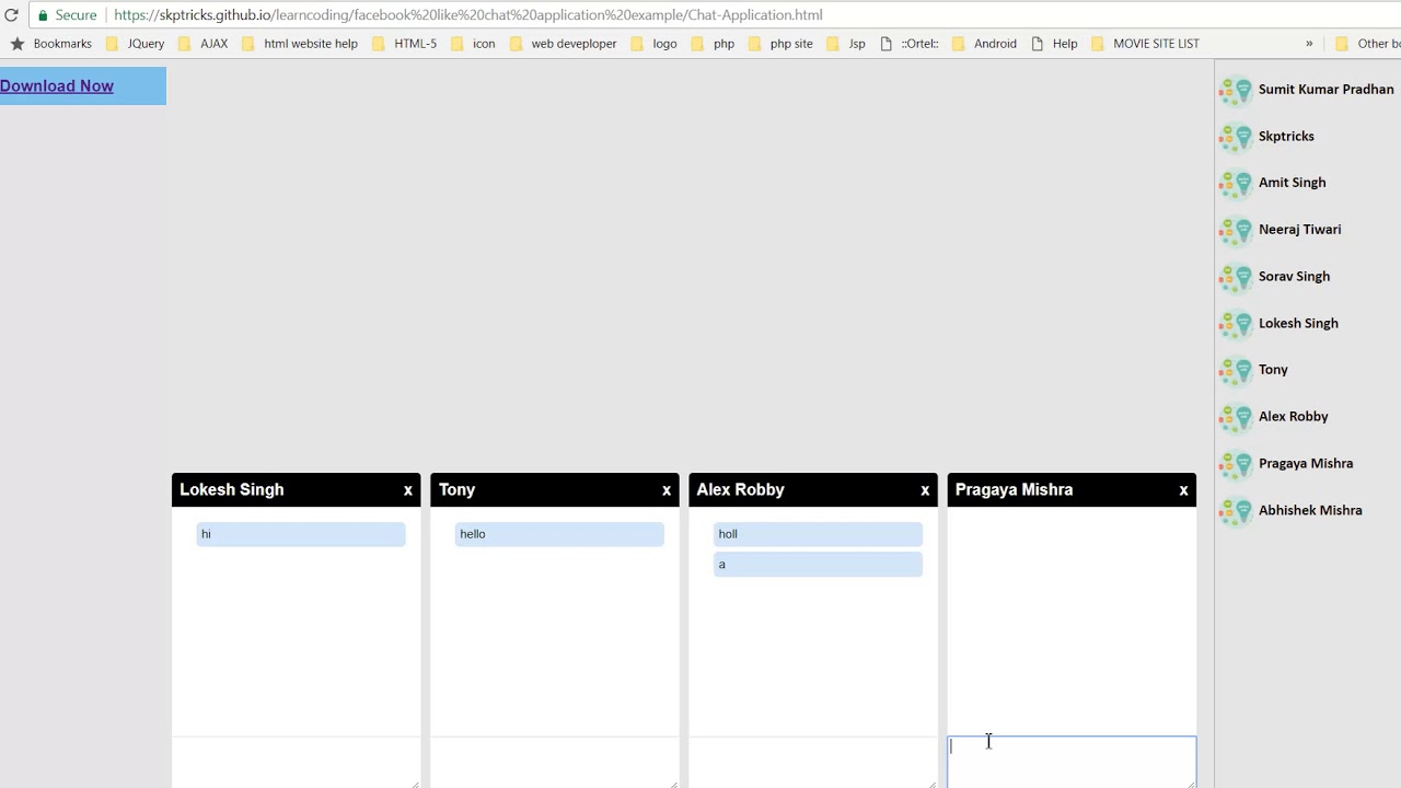 facebook style chat application with jquery and css skptricks design facebook like page using html and css