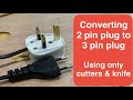 How to Replace a 2-Pin Plug with a UK 3-Pin Plug | Quick DIY Tutorial. DIY electrical repairs