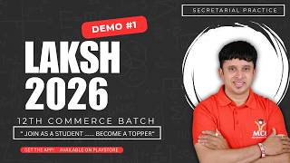 📘 Class 12 Secretarial Practice | Ch1: Introduction to Corporate Finance | LAKSH 2026 | Demo 01