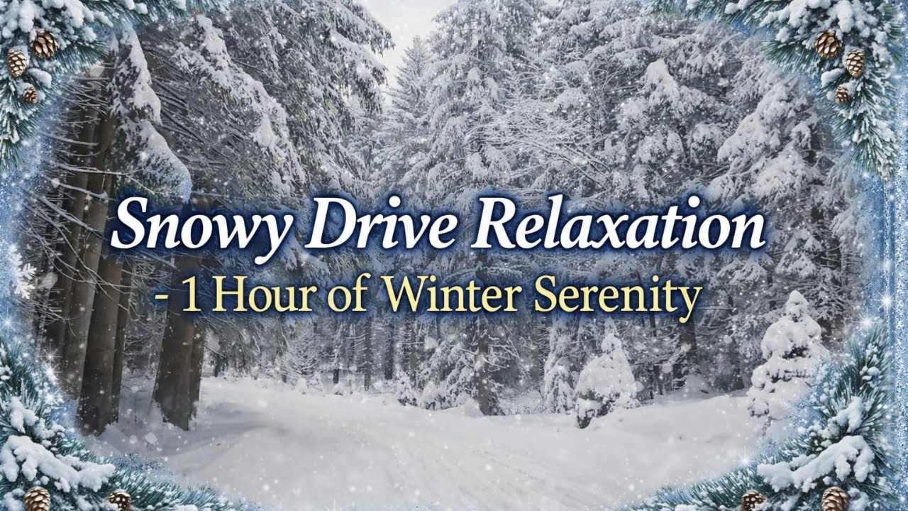 WINTER DRIVE ❄️ Relaxing Forest Journey | Snow Road