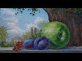 Малюємо натюрморт із пейзажем/How to paint a still life with landscape using gouache
