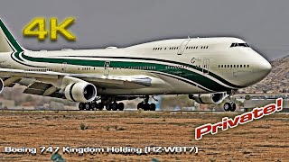 Boeing 747 Kingdom Holding (HZ-WBT7) Private Jet!