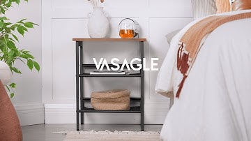 Multi-functional Side Table, Industrial Design Nightstand, Home Furniture - ULET24X - VASAGLE