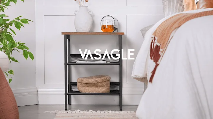 Multi-functional Side Table, Industrial Design Nightstand, Home Furniture - ULET24X - VASAGLE