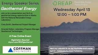 Energy Speaker Series: Geothermal Energy in Alaska