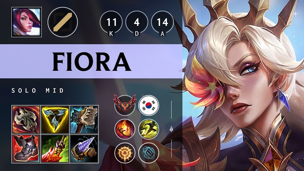 Fiora Mid vs Yone - KR Grandmaster Patch 25.21