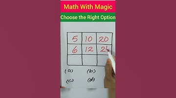 Choose the right answer | math with magic #puzzle #shorts #shortvideo #maths