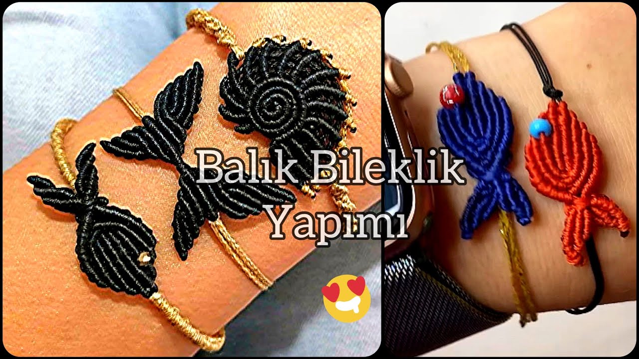 Hediye Fikirleri | Makrome Balık Bileklik Yapımı | Detaylı Anlatım 🐟