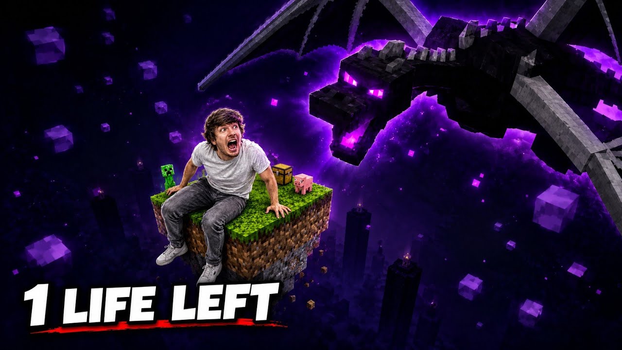 Minecraft Thumbnail Redesign | 1 LIFE LEFT