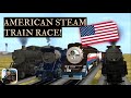 Great American Steam train race! (Trainz Driver 2) CCLE, Blue Comet, 4449, Big Boy