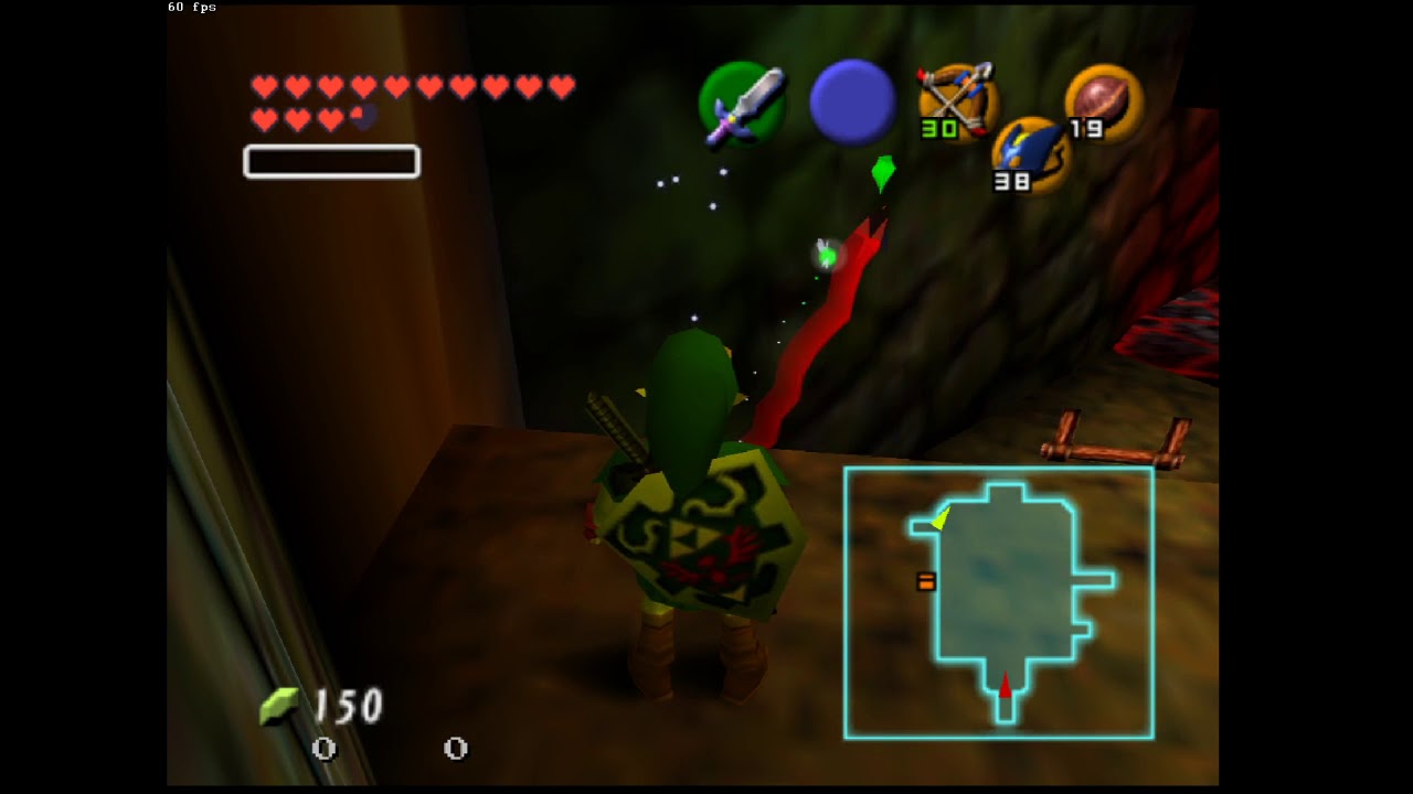 Ocarina of Time - Dodongo's Cavern - Bombchu Eyes Setup (Adult)