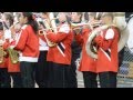 Vandercook Lake Michigan Marching band plays National Anthem at Detroit Tigers game