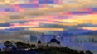 Griffith Observatory with Los Angeles sunrise